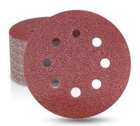 100pcs 5-inch 125mm 8-Hole 40-3000 Grit Sanding Disc Set - Aluminum Oxide Flocked Abrasives(5in-P80)