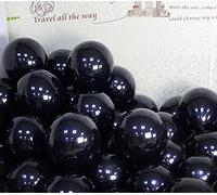 100Pcs 5 Inch Mini Macaron Black Balloons for Halloween Party, Baby Shower, Birthday, Wedding, Engagement, Anniversary, Festival Decoration - Thick Latex Matte Small Decorative Balloons