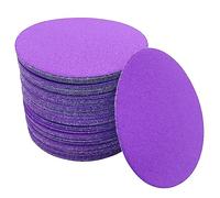 100pcs 5-Inch Round Sanding Discs - Wet Dry Sandpaper for Electric Polishers - Silicon Carbide Flocking Sand Paper(240grit)