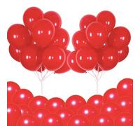 100Pcs 5 Inch Thick Red Balloons Union Jack British Party Balloons,Matte Red Mini.Balloons Thick RedBalloons.Small HeliumBalloons for VJ Day 80th Anniversary,Union Jack Party.Balloons Decorations