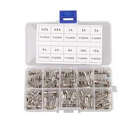 100PCS 5 x 20mm Fast Quick Blow Glass Tube Fuse Assortment Kit * 20 Classification Tool
