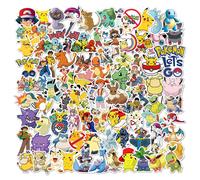 (100PCS) 50/100pcs Cute Cartoon Pokemon Anime Stickers Pikachu Decals Motorcycle Laptop Phone Case Car Waterproof Sticker Kid Classic Toy