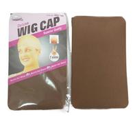 100PCS(50Packs) Deluxe Wig Cap Stretchable Elastic Hair Net Snood Nylon Stretch Mesh For Making Weaving 2PCS/PACK(Brown 100PCS)