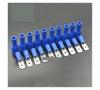 100pcs 50pairs 2.8mm 4.8mm 6.3mm Female Male Electrical Wiring Connector Insulated Crimp Terminal Spade FDFD2-250 MDD2-250(4.8mm Blue 50pairs)
