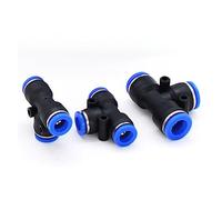 100pcs 50pcs Lot PE Pneumatic Fittings Fitting Plastic T Type 3-Way for 4mm 6mm 8mm 10mm Tee Tube Quick Connector Slip Lock (Color : 6mm(100pcs))