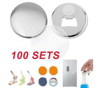 100PCS 58mm Metal Button Parts Supplies Fridge Magnet Bottle-Opener for Button Maker Machine