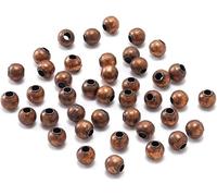 100Pcs 5mm Antique Copper Round Spacer Beads Smooth Ball End Seed Metal Beads for Jewelry Making Findings Accessories Supplie, Beading and Jewelry Making, Beading Supplies (0.20inch)