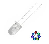 100pcs 5mm Light Emitting Diodes 3.0-3.4V 20mA RGB Slow Flashing LED Colors Changed Automatically Diffused Clear Round Lens, Multicolors F5 RGB Assorted LEDs