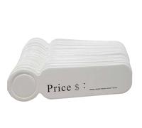 100Pcs 5x1.3CM Price Tags Selling Marking Label Hanging Display Tag for Product Clothes Jewelry Price Labels(White)