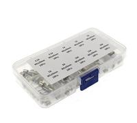 100pcs 5x20mm Quick Blow Glass Tube Fuses Assorted Kit, Fast-Acting Electrical Safety Fuse Links 0.2A-20A, 250V for Household Appliances, Automotive, Instrument