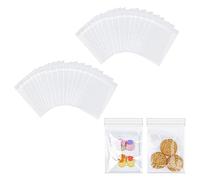 100pcs 5x7cm Clear Plastic Seal Bags With Zip Lock, Small Sealable Storage Pouches for Jewelry, Drugs, Candies, Earring, Beads