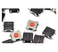 100pcs 6 * 6 * 2.5mm The patch 4pin Tactile Push Button Switch Red button Waterproof copper head cooker switch IDGTTLDF