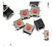 100pcs 6 * 6 * 2.7mm The patch 4pin Tactile Push Button Switch Red button Waterproof copper head cooker switch IDGTTLDF