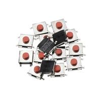 100PCS 6 * 6 * 3.1 mm SMD Switch 4Pin Touch Micro Switch Push Button Switches Red SMD Tact Switch 6x6x3.1mm