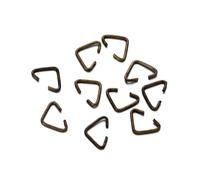 100pcs 6 * 9mm Buckle Connector Jump Rings, Metal Triangle Clasps for DIY Jewelry Making Accessories(Bronze)