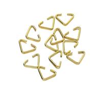 100pcs 6 * 9mm Buckle Connector Jump Rings, Metal Triangle Clasps for DIY Jewelry Making Accessories(Gold)