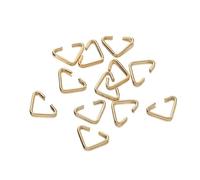 100pcs 6 * 9mm Buckle Connector Jump Rings, Metal Triangle Clasps for DIY Jewelry Making Accessories(KC Gold)
