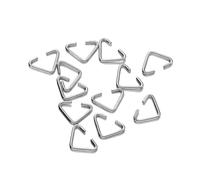 100pcs 6 * 9mm Buckle Connector Jump Rings, Metal Triangle Clasps for DIY Jewelry Making Accessories(Platinum)