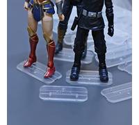 100PCS 6 inch Action Figure Stand Display, Figures Toy Organizer Bases Support Stands, Compatible with 1/12 Mavel Legends Series/GiJeo Classified Series/D C/Mo tu Models, Square