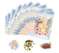 100pcs 6 x 4 inch Mylar Zip Lock Bags, Resealable Smell Proof Bag Clear Foil Pouch Durable Flat Ziplock Food Storage Bags Zipper Pouches for Candy Cookies Party Favor