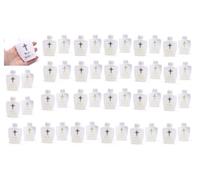 100Pcs 60ml Holy Water Bottles Catholic Christian Container Holy Water Bottle Empty Containers with Gold Cross for Catholic Christian Halloween Easter Thanksgiving Baptism Baptism Party Church