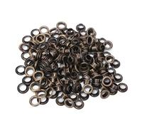100Pcs 6mm Brass Double Sided Eyelet Silver Grommets Eyelets Hollow Rivet,Grommets Eyelets Kit,for Clothing Bag Belt Shoe and Belt Craft Making(Bronze)