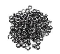 100PCS 6mm Grommets Eyelets, Brass Self Backing Eyelets with Washers Leather Grommet Kit Hollow Rivet for Clothing Bag Belt Shoe (Gray)