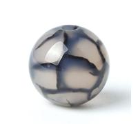 100Pcs 6mm Natural Black Dragon Vein Agate Round Loose Gemstone Energy Healing Beads 1mm Hole DIY Smooth Beads for Bracelet Necklace Earrings Jewelry Making
