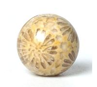 100Pcs 6mm Natural Chrysanthemum Stone Round Loose Gemstone Energy Healing Beads 1mm Hole DIY Smooth Beads for Bracelet Necklace Earrings Jewelry Making