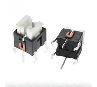 100PCS 6x6x7mm Through Hole Micro Push Button Tactile Momentary Switch with LED Light Touch Switch Green Yellow Red White Blue(WHITE)