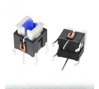 100PCS 6x6x7mm Through Hole Micro Push Button Tactile Momentary Switch with LED Light Touch Switch Green Yellow Red White Blue(Blue)