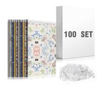 100pcs 7.5*10.5 Inch Storage Boards - Organizer Boards with Plastic Clips for Fabric, Comic Books & Magazines