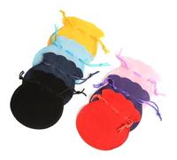 100pcs 7 * 8cm 9 * 12cm Velvet Bags Drawstring Pouch Calabash Jewelry Packing Wedding Xmas Party Sachet for Necklace, Earring, Bracelets(Random 5-8 colors,9x12cm)