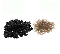 100pcs 7 * 9MM/8 * 10MM/10 * 11MM Crafts Triangle Noses for Dolls Toys for Bear Buttons DIY Safety Nose Accessories-Black-10X11MM