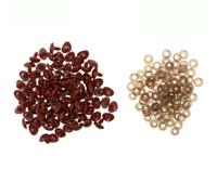 100pcs 7 * 9MM/8 * 10MM/10 * 11MM Crafts Triangle Noses for Dolls Toys for Bear Buttons DIY Safety Nose Accessories-Brown-7X9MM