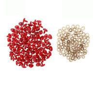 100pcs 7 * 9MM/8 * 10MM/10 * 11MM Crafts Triangle Noses for Dolls Toys for Bear Buttons DIY Safety Nose Accessories-Red-10X11MM