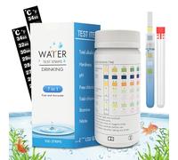 100pcs 7 in 1 AquariumTestStripsKit/DrinkingWaterQualityTestStrips,pH/Nitrite/Nitrate/Chlorine/Carbonate/Total Alkalinity for Tap Water, Well Water, Fish Tank, Aquarium (7 in 1 100 Strips)