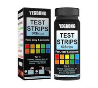 100Pcs 7 in 1 Water Test Strips for Regular Pool and Spa Use to Monitor Seven Critical Parameters for Healthy and