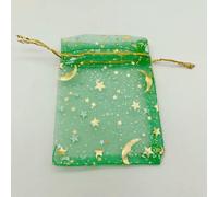 100pcs 7x9 9x12 Moon Star Organza Gift Bags Wedding Packaging Jewelry Storage Bags Organza Bag Drawstring Gift Pouch Sachet Bag