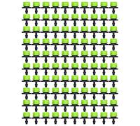 100Pcs 8 Hole Drip Irrigation Emitter | Adjustable Water Flow 0-70L / H | Garden Greenhouse/Courtyard Dripper | PP Material, 4mm Microtube Connection (Green)