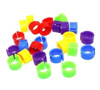 100Pcs 8mm Bird Foot Rings, Mix Color Harmless Extensible Plastic Leg Clips, Lightweight Pigeon Identification Tags for Poultry, Chickens, Ducks & Pet Birds