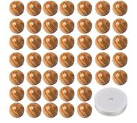 100Pcs 8mm Crazy Agate Natural Stone Round Loose Gemstone Energy Healing with Free Crystal Stretch Cord DIY Smooth for Bracelet Necklace Earrings Jewelry Making