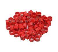 100Pcs, 8mm Inner Diameter, Pigeon Identification Rings, Numbered, Multi-Colored, for Outdoor Bird Management,Red,Inner Diameter 8mm