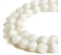 100pcs 8mm Moonstone Beads Natural Gemstone Beads Round Loose Beads for Crafting and Jewelry Making