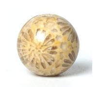 100Pcs 8mm Natural Chrysanthemum Stone Round Loose Gemstone Energy Healing Beads 1mm Hole DIY Smooth Beads for Bracelet Necklace Earrings Jewelry Making