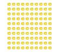 100PCS 8mm Pigeons Identification Leg Rings Plastic Poultry Leg Bands No Words Easy To Use Reusable For Pigeons Marking And Identification In Dovecots (Yellow)