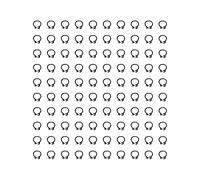 100PCS 8mm Pigeons Identification Leg Rings Poultry Leg Bands No Words Pigeons Supplies (Black)