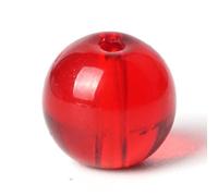 100Pcs 8mm Red Glass Round Loose Gemstone Energy Healing Beads Hole Size 1mm DIY Smooth Beads for Bracelet Necklace Earrings Jewelry Making