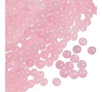 100pcs 8mm Rose Quartz Beads, Pink Crystal Round Gemstone Semi Precious Loose Beads for Jewellery Making Bracelet Making Crafting DIY Necklace Earrings Gifts for Women Girls