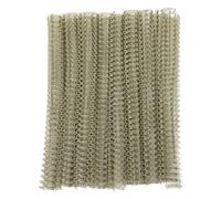 100pcs 9/16inch Wire Binding Spines, Spiral Double Loop Binding Rings, 120 Sheet Capacity Twin Loop Wires with Metallic Inner and Nylon Coating, Comb Binding Spines for Docume (Light Gold)